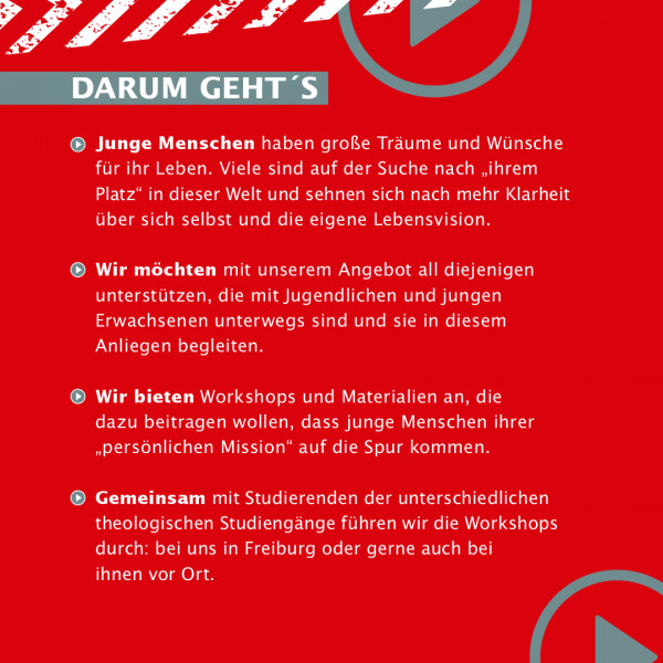 LET'S BE A MISSION, Workshops für die Arbeit mit Jugendgruppen