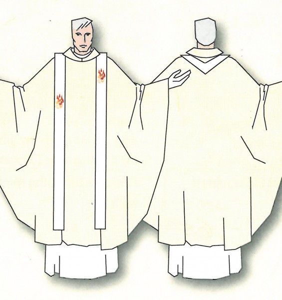 Stola mit aufgesticktem, farbigen PWB-Emblem